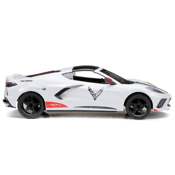 Corvette Stingrays Sports Car 22" FF Usb Showcase 1:8 Scale R/C C-8 White 🆕NWT! - Picture 2 of 11